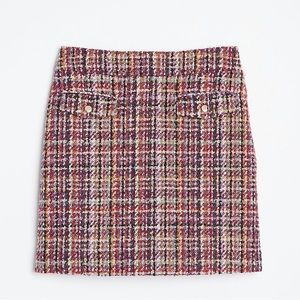 LOFT NWT Tweed Shift Skirt in Purple Size 8